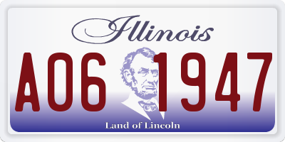 IL license plate A061947