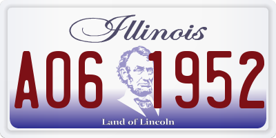 IL license plate A061952