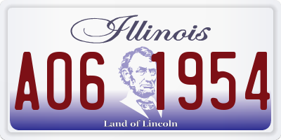 IL license plate A061954