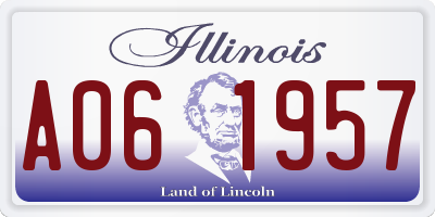 IL license plate A061957