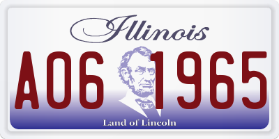 IL license plate A061965