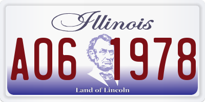IL license plate A061978