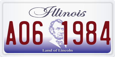 IL license plate A061984