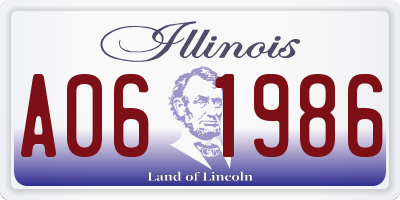 IL license plate A061986
