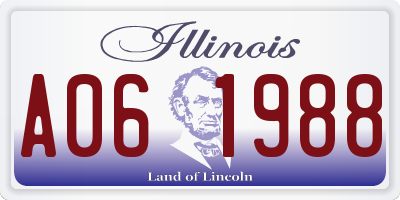 IL license plate A061988