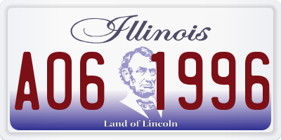 IL license plate A061996