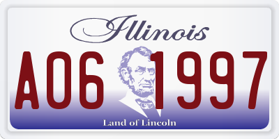 IL license plate A061997