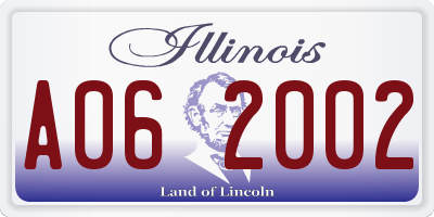 IL license plate A062002