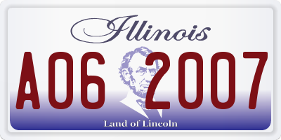 IL license plate A062007
