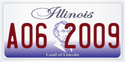 IL license plate A062009