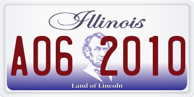 IL license plate A062010