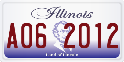 IL license plate A062012