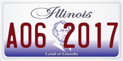 IL license plate A062017