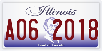IL license plate A062018