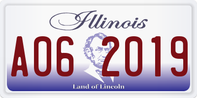IL license plate A062019