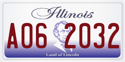 IL license plate A062032