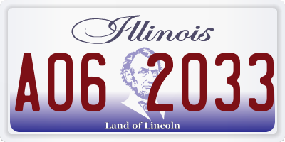 IL license plate A062033