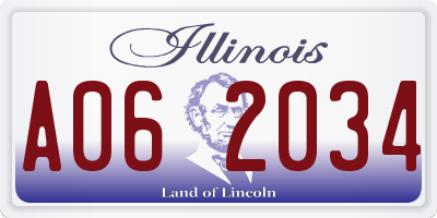 IL license plate A062034