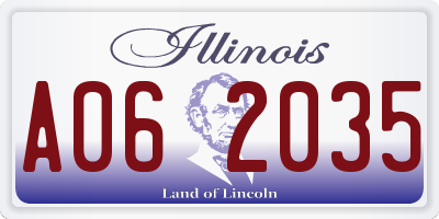 IL license plate A062035