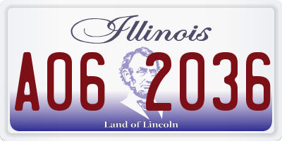 IL license plate A062036
