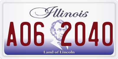 IL license plate A062040