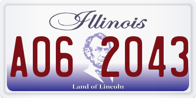 IL license plate A062043