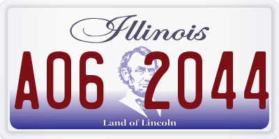 IL license plate A062044