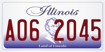IL license plate A062045