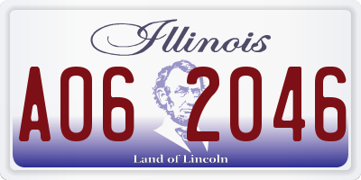 IL license plate A062046