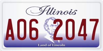 IL license plate A062047