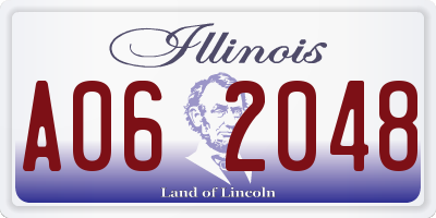 IL license plate A062048