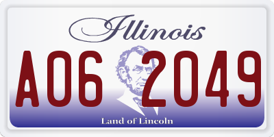 IL license plate A062049