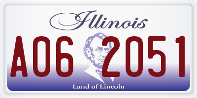 IL license plate A062051