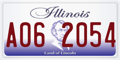 IL license plate A062054