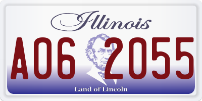 IL license plate A062055