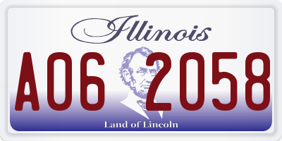 IL license plate A062058