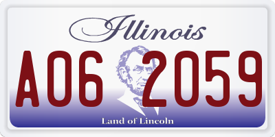 IL license plate A062059
