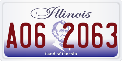 IL license plate A062063