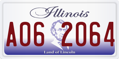 IL license plate A062064