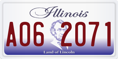 IL license plate A062071