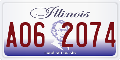 IL license plate A062074
