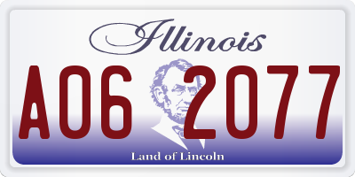 IL license plate A062077