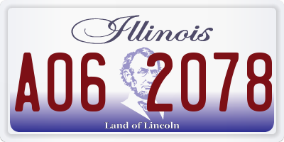 IL license plate A062078