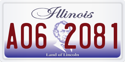IL license plate A062081