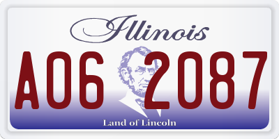 IL license plate A062087