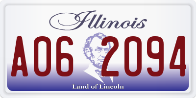 IL license plate A062094