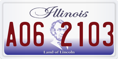 IL license plate A062103