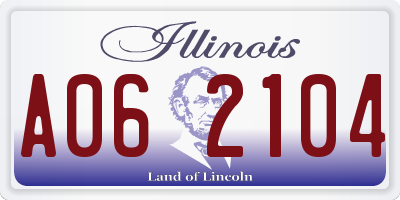 IL license plate A062104