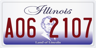 IL license plate A062107