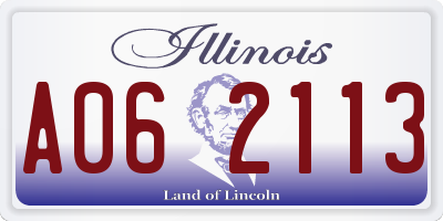 IL license plate A062113